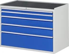 Rau Schubladenschrank m. Anti-Rutsch-Matte 5 Schubl.-XXL 1x60 1x90 2x150 1x270mm