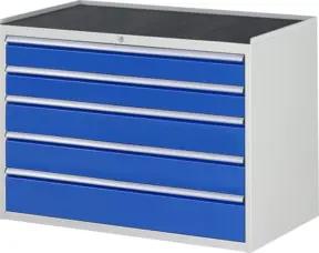 Rau Schubladenschrank m. Anti-Rutsch-Matte 5 Schubl.-XXL 2x120 2x150 1x180mm