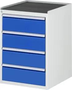 Rau Schubladenschrank m. Anti-Rutsch-Matte 4 Schubl.-L 4x180mm