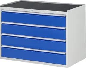 Rau Schubladenschrank m. Anti-Rutsch-Matte 4 Schubl.-XXL 4x180mm