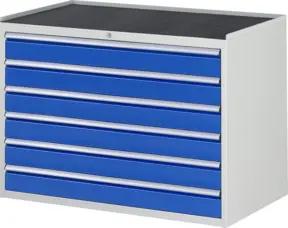 Rau Schubladenschrank m. Anti-Rutsch-Matte 6 Schubl.-XXL 6x120mm