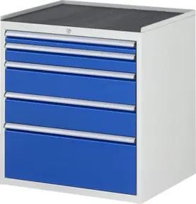 Rau Schubladenschrank m. Anti-Rutsch-Matte 5 Schubl.-XL 1x60 1x90 2x150 1x270mm