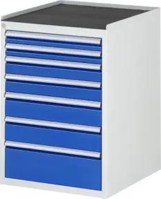 Rau Schubladenschrank m. Anti-Rutsch-Matte 7 Schubl.-L 2x60 2x90 2x120 1x180mm