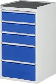Rau Schubladenschrank m. Anti-Rutsch-Matte 5 Schubl.-L 3x150 2x240mm