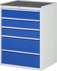 Rau Schubladenschrank m. Anti-Rutsch-Matte 5 Schubl.-XL 3x150 2x240mm