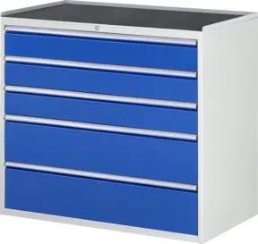 Rau Schubladenschrank m. Anti-Rutsch-Matte 5 Schubl.-XXL 3x150 2x240mm