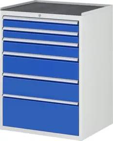 Rau Schubladenschrank m. Anti-Rutsch-Matte 6 Schubl.-XL 2x90 1x120 2x180 1x270mm