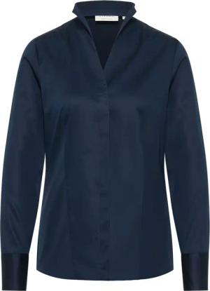REGULAR FIT Satin Shirt Bluse in navy unifarben