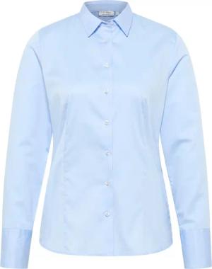 REGULAR FIT Satin Shirt Bluse in hellblau unifarben