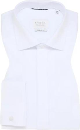 MODERN FIT Cover Shirt in weiß unifarben