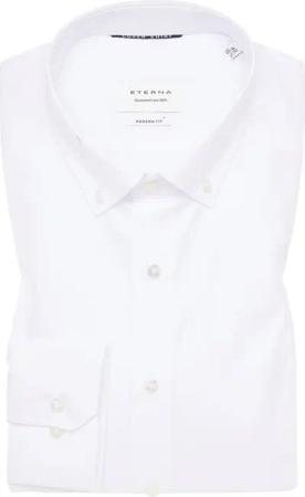 MODERN FIT Cover Shirt in weiß unifarben