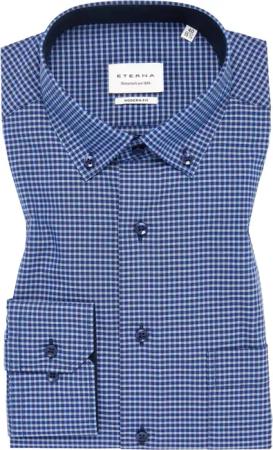 MODERN FIT Hemd in dunkelblau kariert