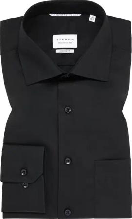 MODERN FIT Original Shirt in schwarz unifarben