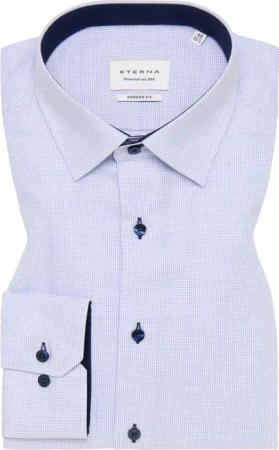 MODERN FIT Hemd in hellblau strukturiert