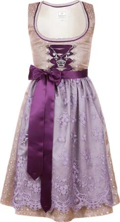 Midi Dirndl gold Brokat