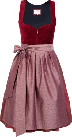 Midi Dirndl Lilly Samt Rot