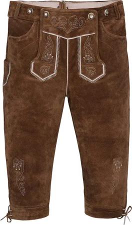 Trachtenlederhose Kniebundhose mittelbraun