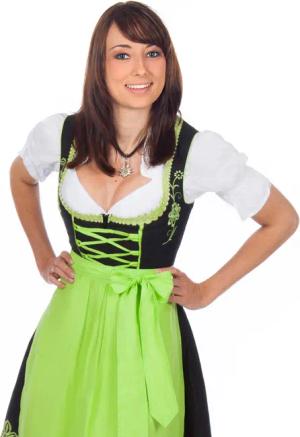 Mini Dirndl schwarz grün