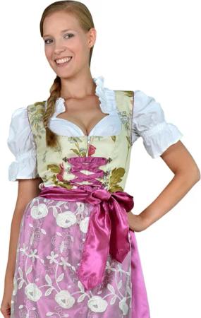Mini Dirndl Blumen Spitze lila