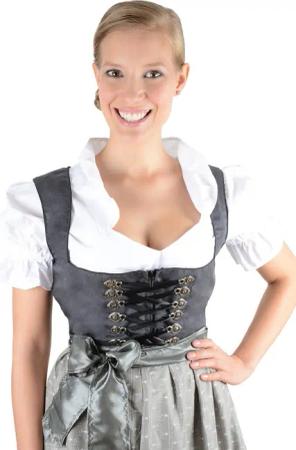 Midi Dirndl schwarz creme