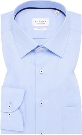 MODERN FIT Hemd in hellblau strukturiert
