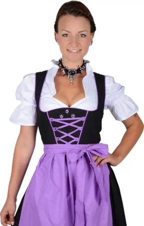 Midi Dirndl Kathi schwarz lila