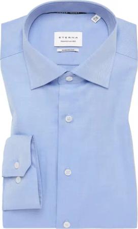 MODERN FIT Cover Shirt in blau unifarben