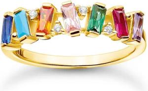 Thomas Sabo Ring - Bunte Steine Gold - TR2346-488-7