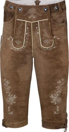 Trachtenlederhose Kniebundhose Hannes mittelbraun