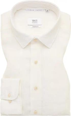 MODERN FIT Linen Shirt in sand unifarben
