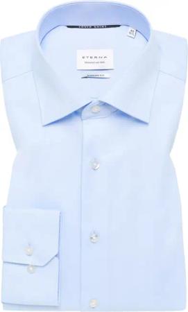 MODERN FIT Cover Shirt in hellblau unifarben