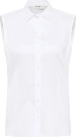 Satin Shirt Bluse in weiß unifarben
