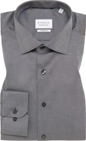 MODERN FIT Cover Shirt in grau unifarben