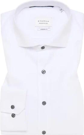 MODERN FIT Cover Shirt in weiß unifarben