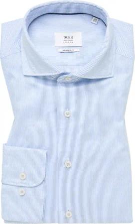 MODERN FIT Hemd in hellblau gestreift