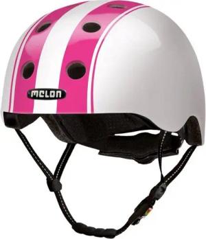 Melon Fahrradhelm Double Pink White, super leicht, Magnetverschluss, größenverstellbar, mehr als 50 Designs