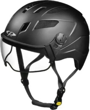 CP premium helmets Fahrradhelm Chimayo Urban mit Clear-Visier Fahrradhelm E Bike Helm black soft