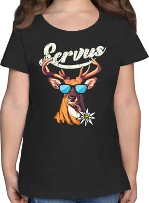 Shirtracer T-Shirt Servus Hirsch Mode für Oktoberfest Kinder Outfit