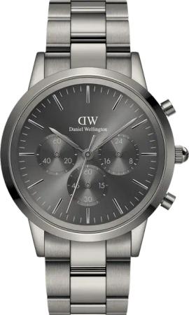 Daniel Wellington DW Uhr Iconic Chronograph Link Graphite GM 42mm