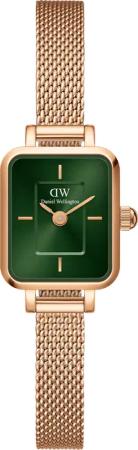 Daniel Wellington DW Uhr Quadro Mini Melrose Emerald 15.4x18.2mm Rose Gold