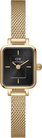 Daniel Wellington DW Uhr Quadro Mini Evergold Onyx 15.4x18.2mm Gold