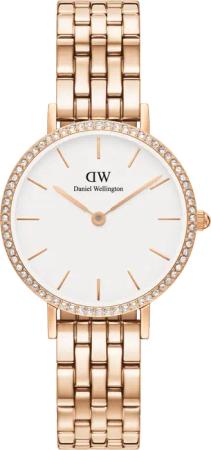 Daniel Wellington DW Uhr Petite Lumine Bezel 5-Link Melrose 28mm Rose Gold