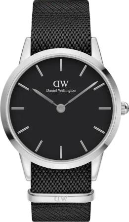 Daniel Wellington DW Uhr Iconic Black NATO Dial 40mm Silver
