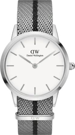 Daniel Wellington DW Uhr Iconic NATO Grey/Black 36mm Silver