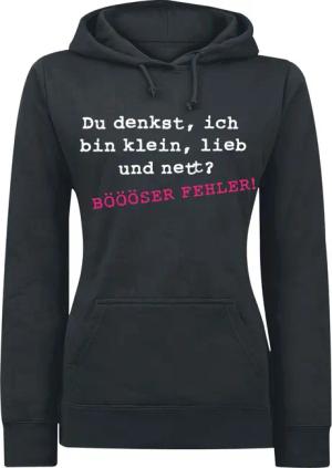 Sprüche Kapuzenpullover - BÖÖÖSER FEHLER! - M - für Damen - Größe M - schwarz