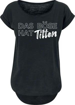 Sprüche T-Shirt - Das Böse hat Titten - XS bis 5XL - für Damen - Größe M - schwarz