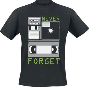 Sprüche T-Shirt - Never Forget - M bis XXL - für Männer - Größe XXL - schwarz