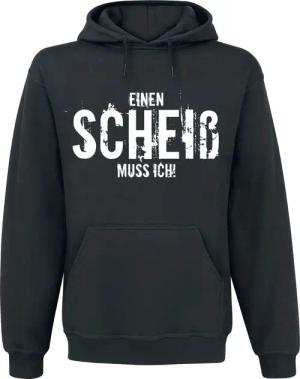 Sprüche Kapuzenpullover - Einen Scheiß muss ich! - S bis XL - für Männer - Größe XL - schwarz