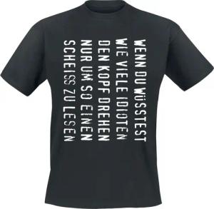 Sprüche T-Shirt - Wenn du wüsstest ... - S bis 4XL - für Männer - Größe XXL - schwarz