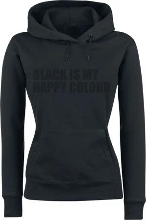 Sprüche Kapuzenpullover - Black Is My Happy Colour - S bis XL - für Damen - Größe XL - schwarz
